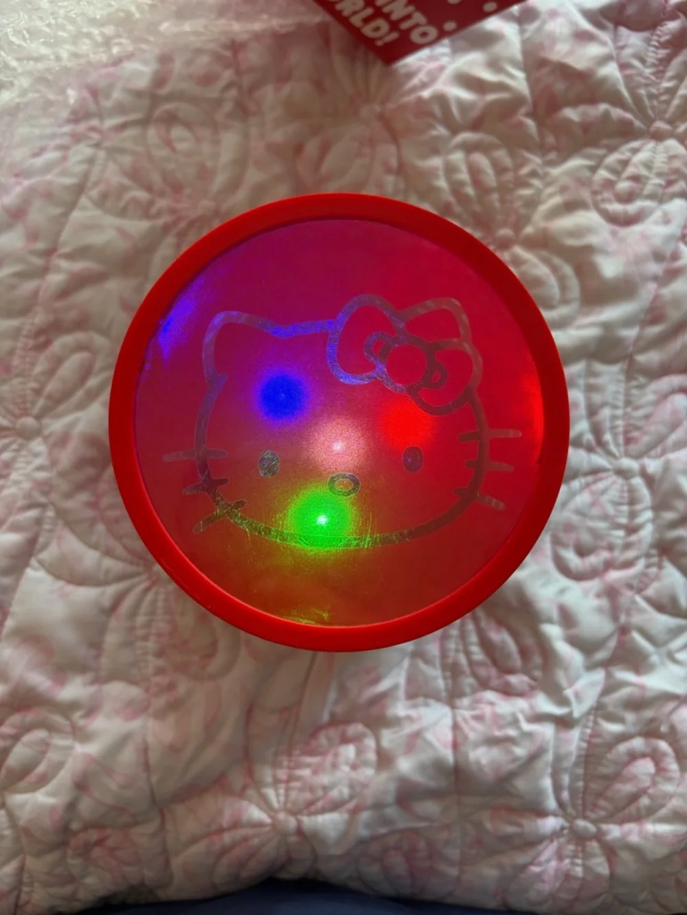Hello Kitty Red Ambient Table Light with Polka Dot Shade